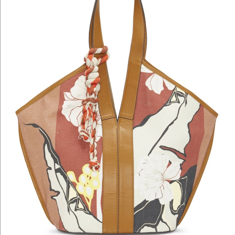 Vice Camuto Afina Tote Safari Moroccan Leather/Canvas